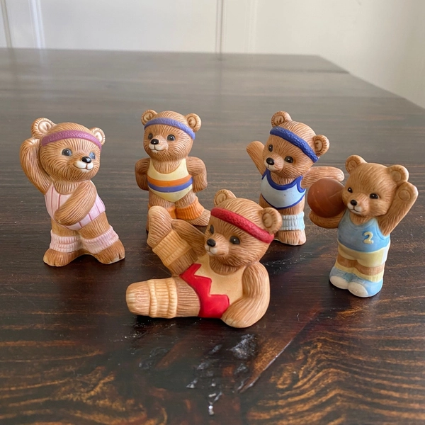 1980's HOMCO Work-out Bears Leg Warmers Headbands Complete Set 80's Jazzercise