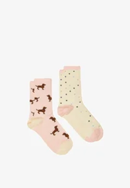 joules 2 PACK - Calze - pink dog
