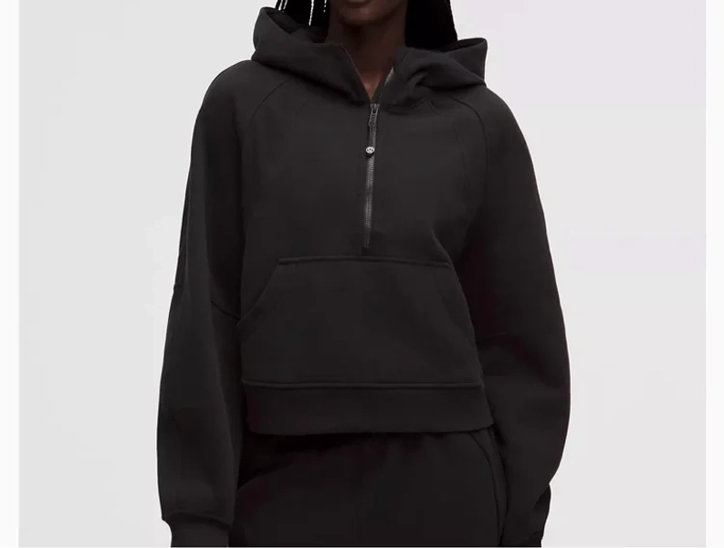 Scuba Oversized Half-Zip Hoodie - Heathered Core Medium Grey - XS/S