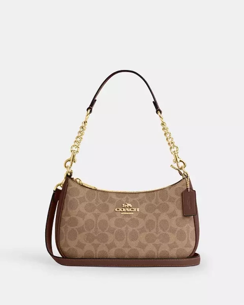 Im/Tan/Brown Teri Shoulder Bag In Signature Canvas