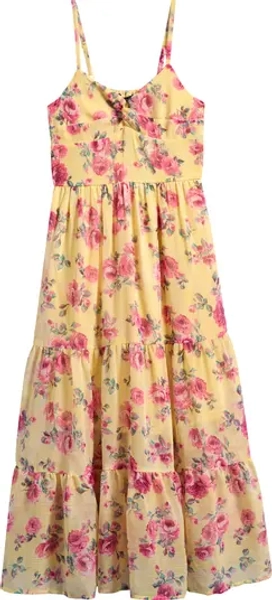 Kids' Twist Front Floral Maxi Dress
