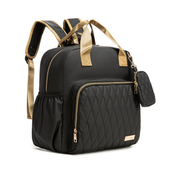 Mochila Maternal Premium Black Gold