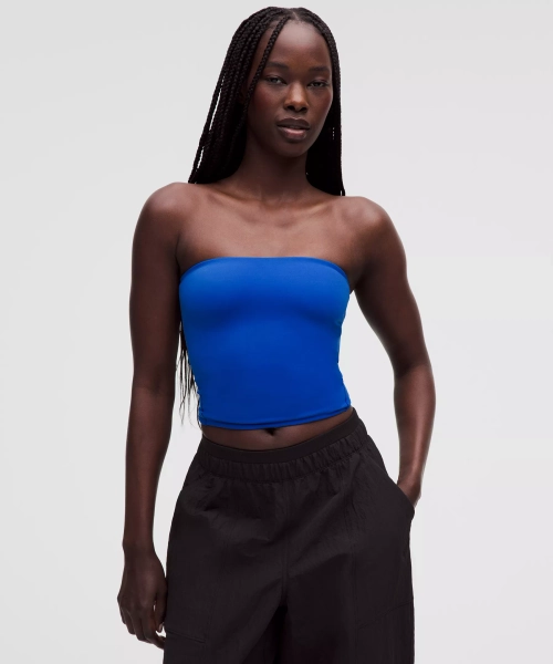 Wundermost Ultra-Soft Nulu Tube Top - Beach Ball Blue - S