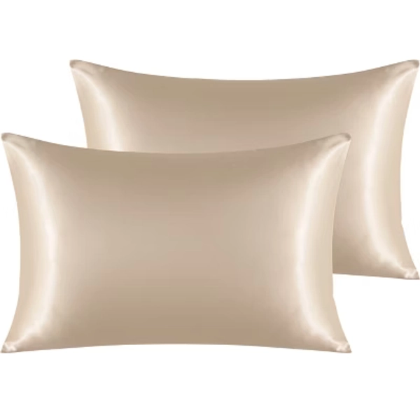 2 Pack Satin Pillowcases for Hair and Skin, Luxurious and Silky Pillow Cases with Envelope Closure - NTBAY