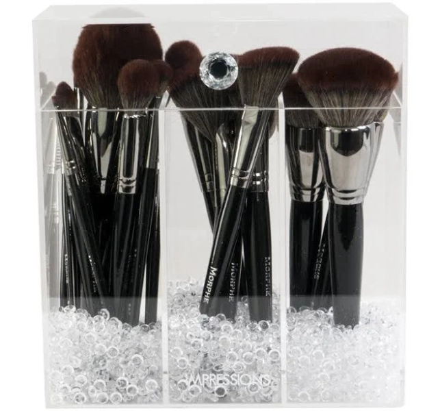 Impressions Vanity Diamond Collection Acrylic Makeup Brush Holder