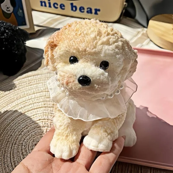 Big taba Squishy Real Puppy, Handmade Squishy Dog Stress Relief Toy for Adult/Kids, Cute & Soft Teddy Dog Design, Perfect Squeeze Office Toys Gift for