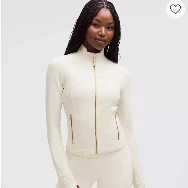 Lululemon Define Cropped Jacket Nulu with Gold zipper
