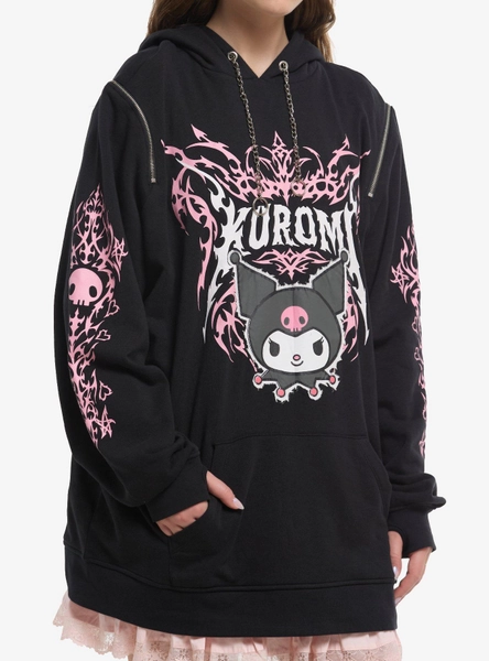 Kuromi Metal Girls Oversized Hoodie