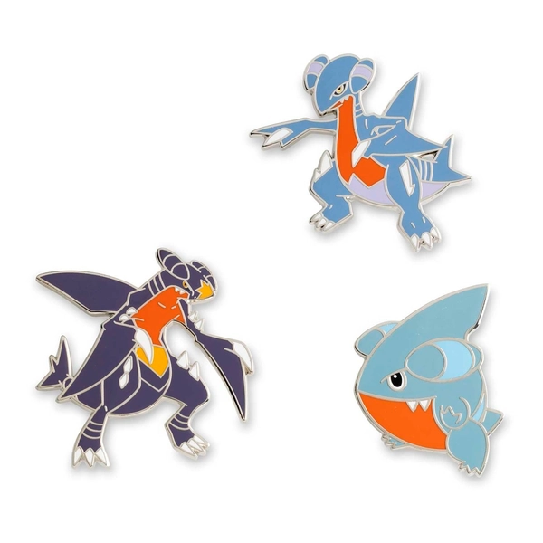 Gible, Gabite & Garchomp Pokémon Pins (3-Pack)