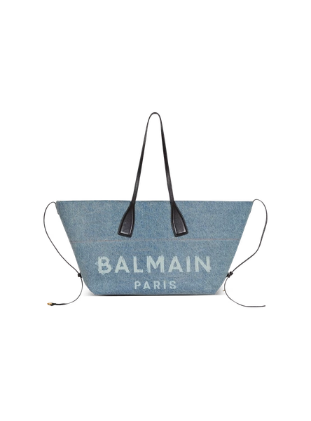 Track denim tote bag
