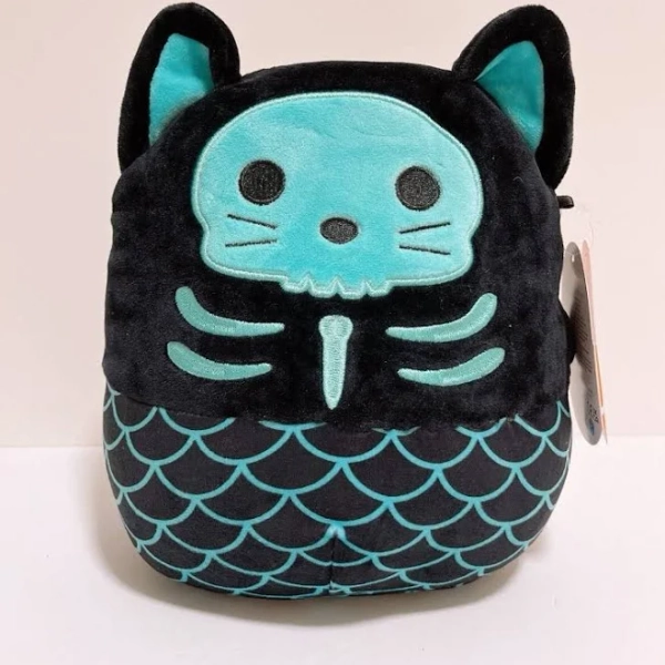 Squishmallows 2022 Halloween Squad 2 8" Sheikla Mermaid Skeleton Plush