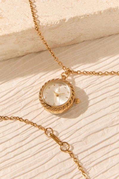 
        Timeless Charm Watch Necklace in Gold | Altar'd State
    