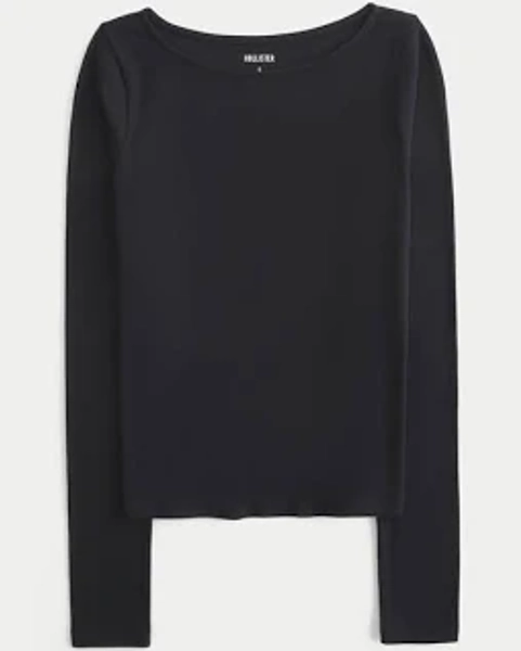 Hollister Women's Long-Sleeve Slash-Neck Top