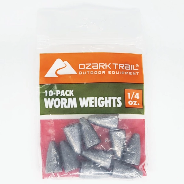 Ozark Trail Worm Weight 1/4oz, Fishing Lead Weights, Product Size 0.67x0.37in - Walmart.com