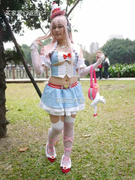 Super Sonico Cosplay Supersonico 10nd Figure Party Costume Tope Top Skirt Dress - CosplayWare.com