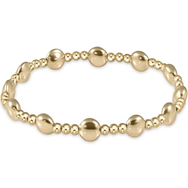 Enewton Honesty Gold Sincerity Pattern 6mm Bead Bracelet