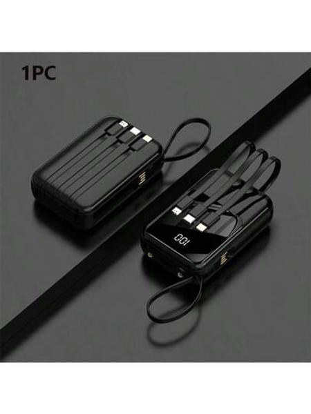Small Portable Charger Power Bank PD20w Fast Charging Comes With Flashlight, Battery Pack 10000mAh, Fast Charging Portable Phone Charger For IPhone/Android(Black)