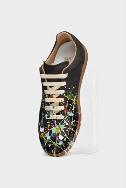 
  Paint Drop Replica Sneakers Black | Maison Margiela
