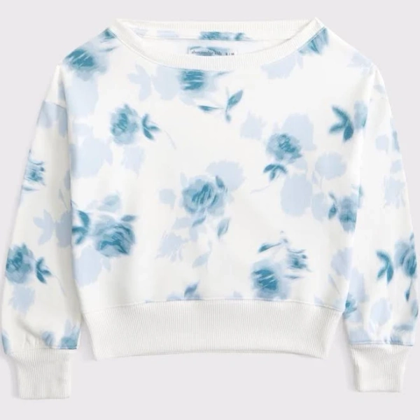 Abercrombie Kids Girls Essential Off-the-Shoulder Sweatshirt