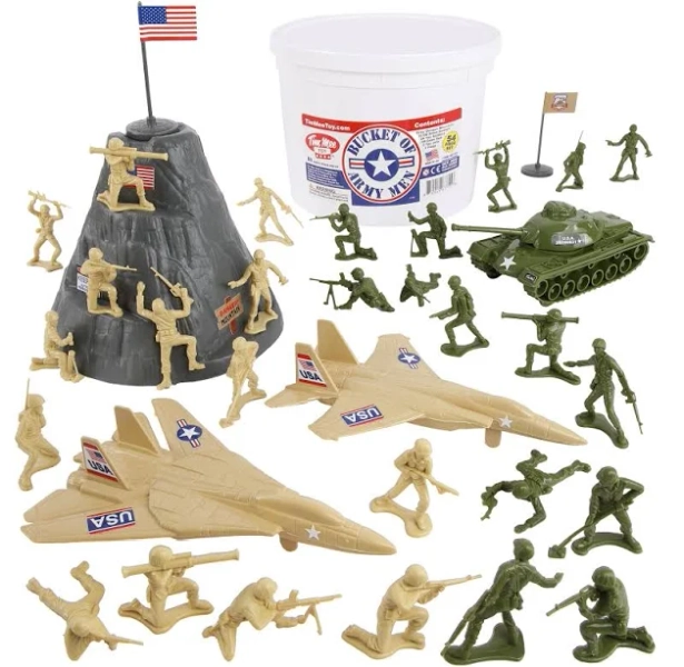 TimMee Bucket of Army Men Soldier Playset