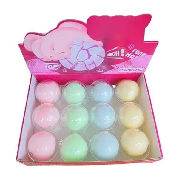 Wax Cracking Stress Ball,Squishies Crunchy Crackable Fidget Sensory Toy for Stress Relief Dreamy Pastels Colors,Packaged in Elegant Gift Box,12 Pack A