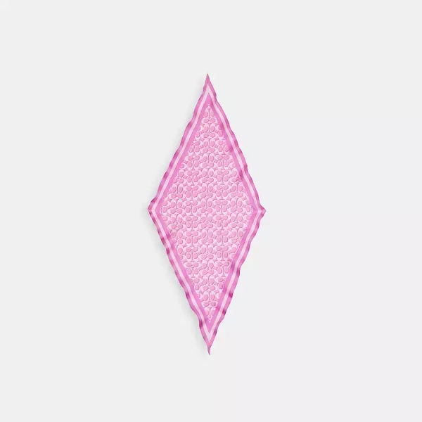 Fuschia Signature Silk Diamond Scarf