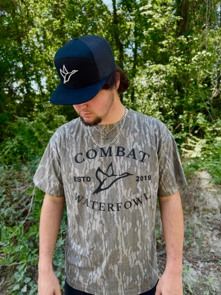 Mossy Oak Bottomland Washed Out Vintage Logo Tee - SMALL