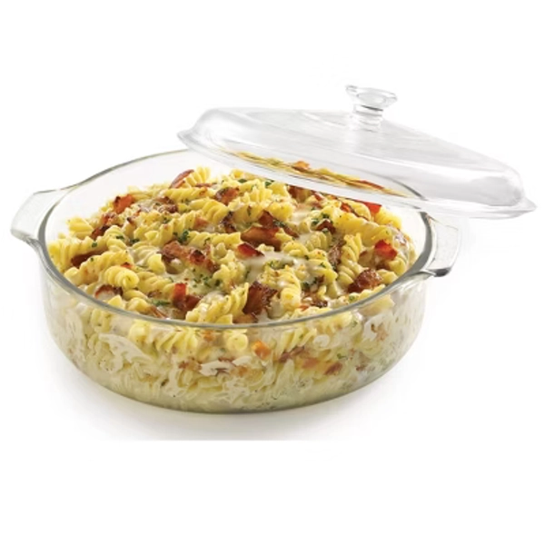 Libbey Baker's Basics Glass Casserole Dish with Cover, 3 quart