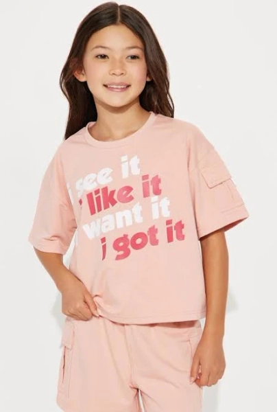 Fashion Nova Kids' Mini I Want It So I Bought It Short Set