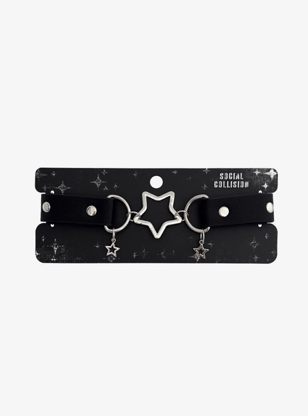 Social Collision Star Faux Leather Choker