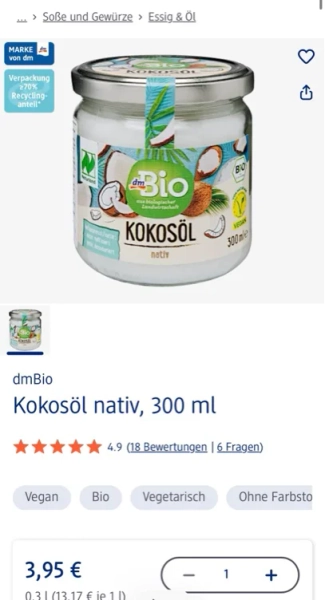 Kokos Öl 
