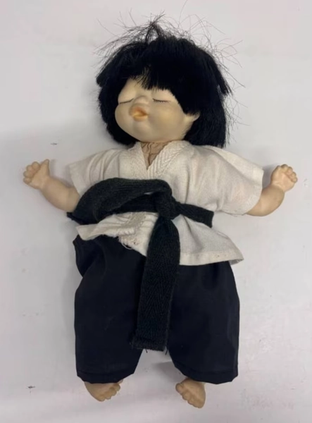 Vintage "Chopstick Kids" Asian Karate Boy Doll