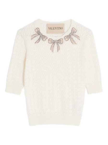 Valentino Garavani Embroidered Sweater | White | FARFETCH