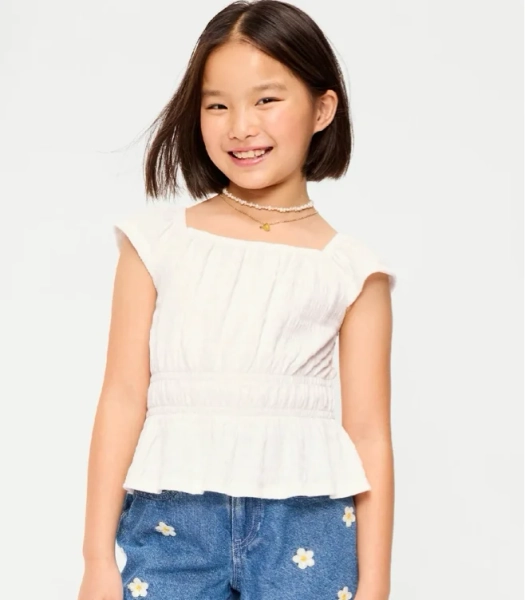 Ruffled Smocked Top for Girls