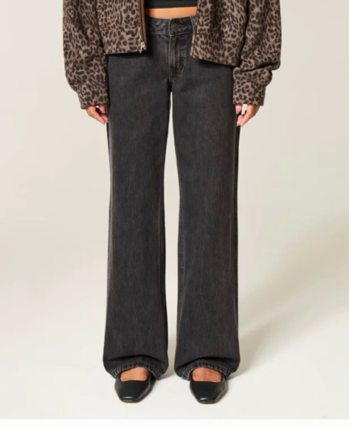 Low-Rise Distressed Baggy Jeans