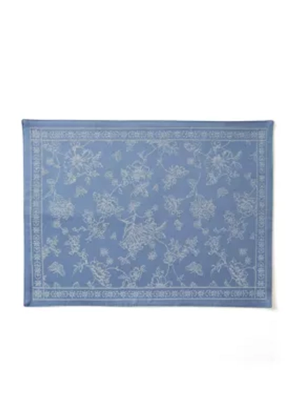 Blue and White Jacquard Placement