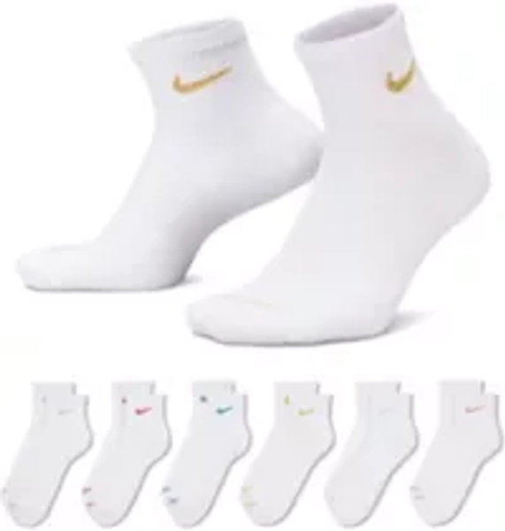 Nike Dri-FIT Everyday Plus Cushioned Training Ankle Socks - 6 Pack