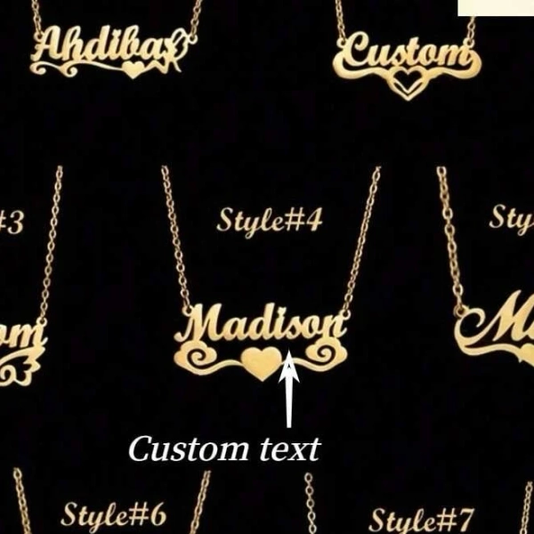 Personalized Stainless Steel Name Pendant Necklace for Men