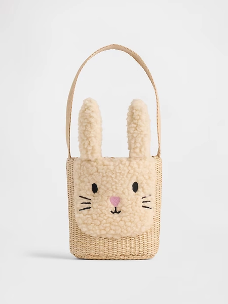 Toddler & Kids Bunny Straw Bag