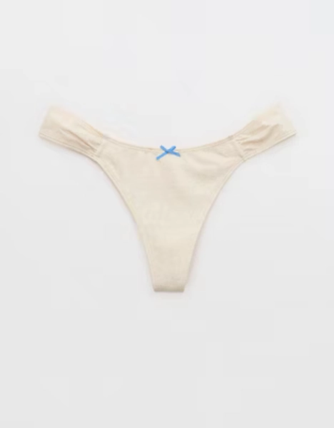 Superchill Cotton Ruched Thong Underwear