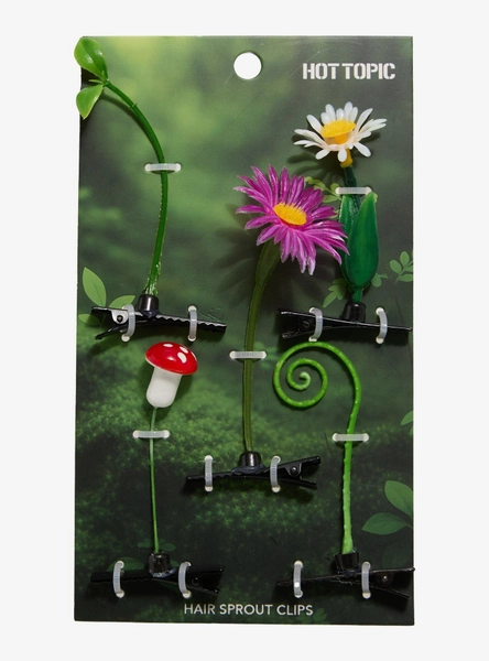 Flower Sprout Hair Clip Set