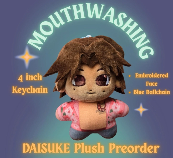 Mouthwashing Daisuke 4in Plush Keychain In Stock Now