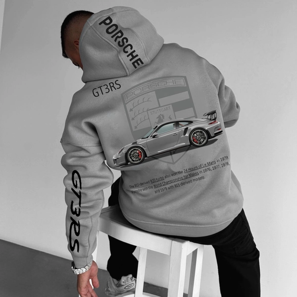 Loose Racing Print Hoodie