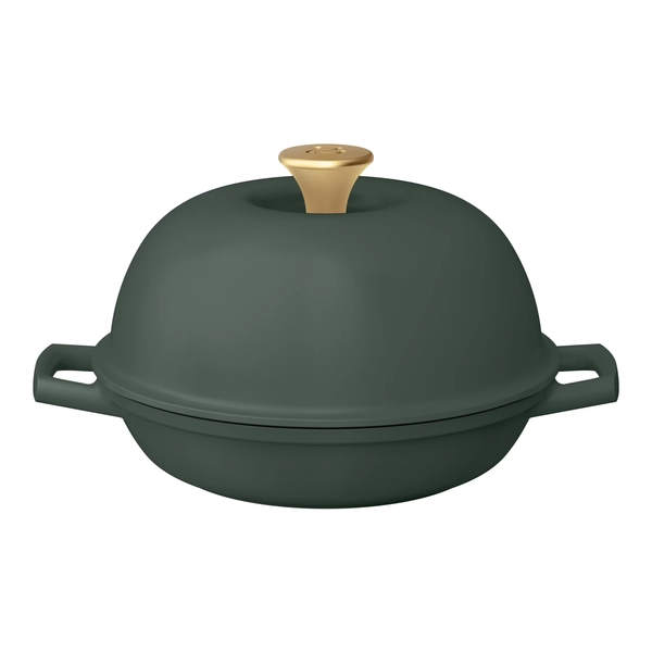 Beautiful Enameled Cast Iron Bread Oven, 10 inch, Round, Thyme Green by Drew Barrymore - Walmart.com