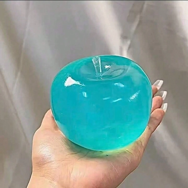 Crystal Apple, Soft Color, Thin Skin And Soft Texture, Can Be Used As A Squeeze Stress Ball Or Tactile Sensory Apple. Perfect For Placing On An Office Desk, It's A Great Office Stress Relief Gift.