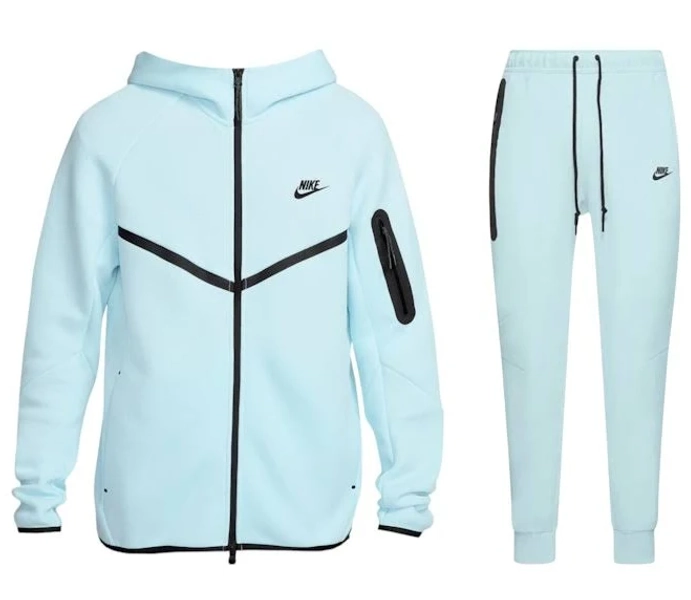 Nike Sportswear Tech Fleece Full Zip Hoodie & Jogger Set Glacier Blue