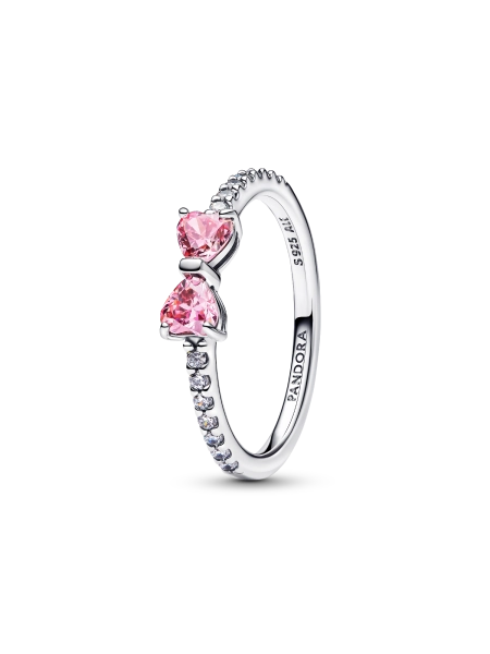 Sparkling Pink Bow Ring