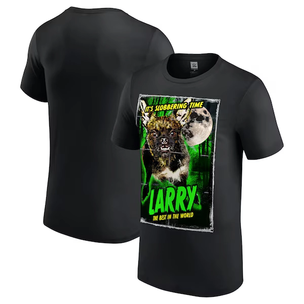 WWE CM Punk Larry It's Slobbering Time T-Shirt - Black - Mens