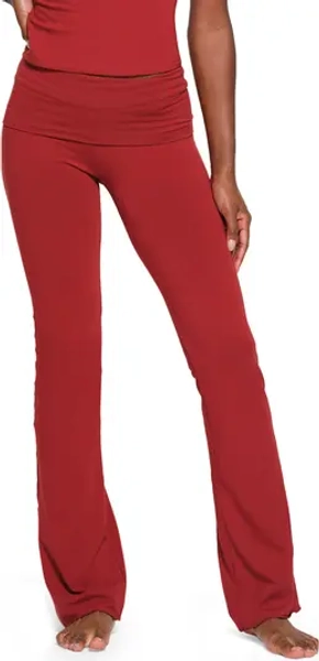 Stretch Cotton Jersey Foldover Pants