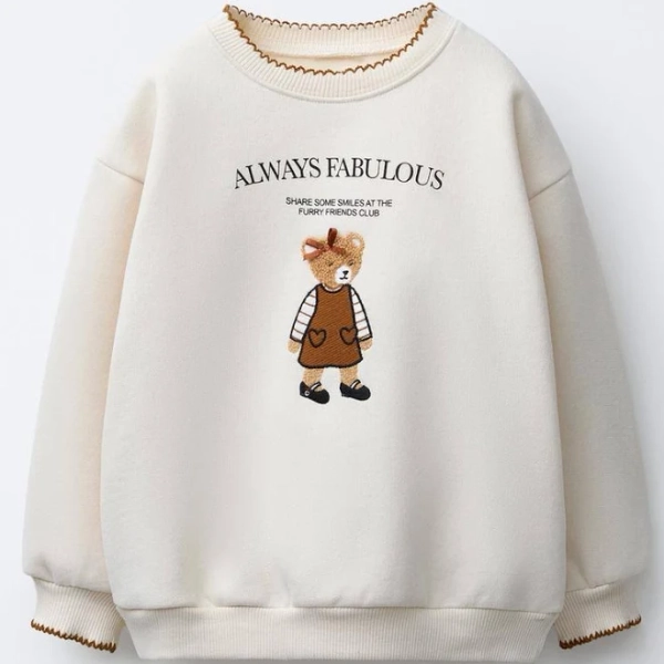 Zara Kids Contrast Bears Sweatshirt